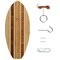Pacific Shore Games Striped Wooden Hook and Ring Game - Outdoor Games for Adults and Family, Ultimate Ring Toss Game